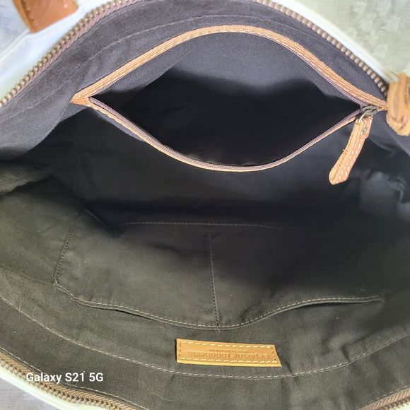 Sepiring Indonesia Girl Birds Of Paradise Floral Fabric Leather Tote Hawaii RARE - Picture 5 of 10